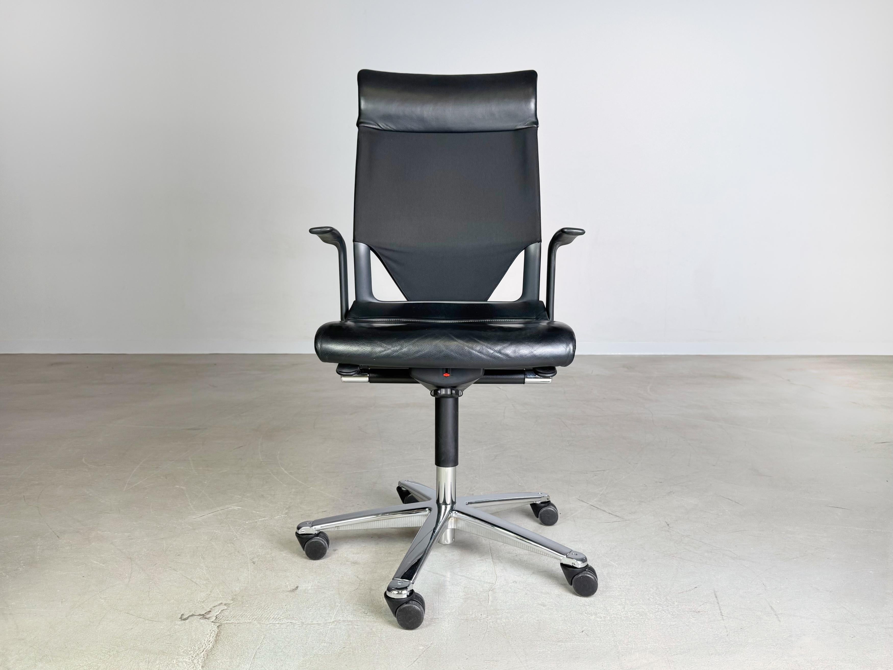 Postmoderno Originale Wikhahn Modus Bürostuhl Leder Design Chefsessel Stuhl in vendita
