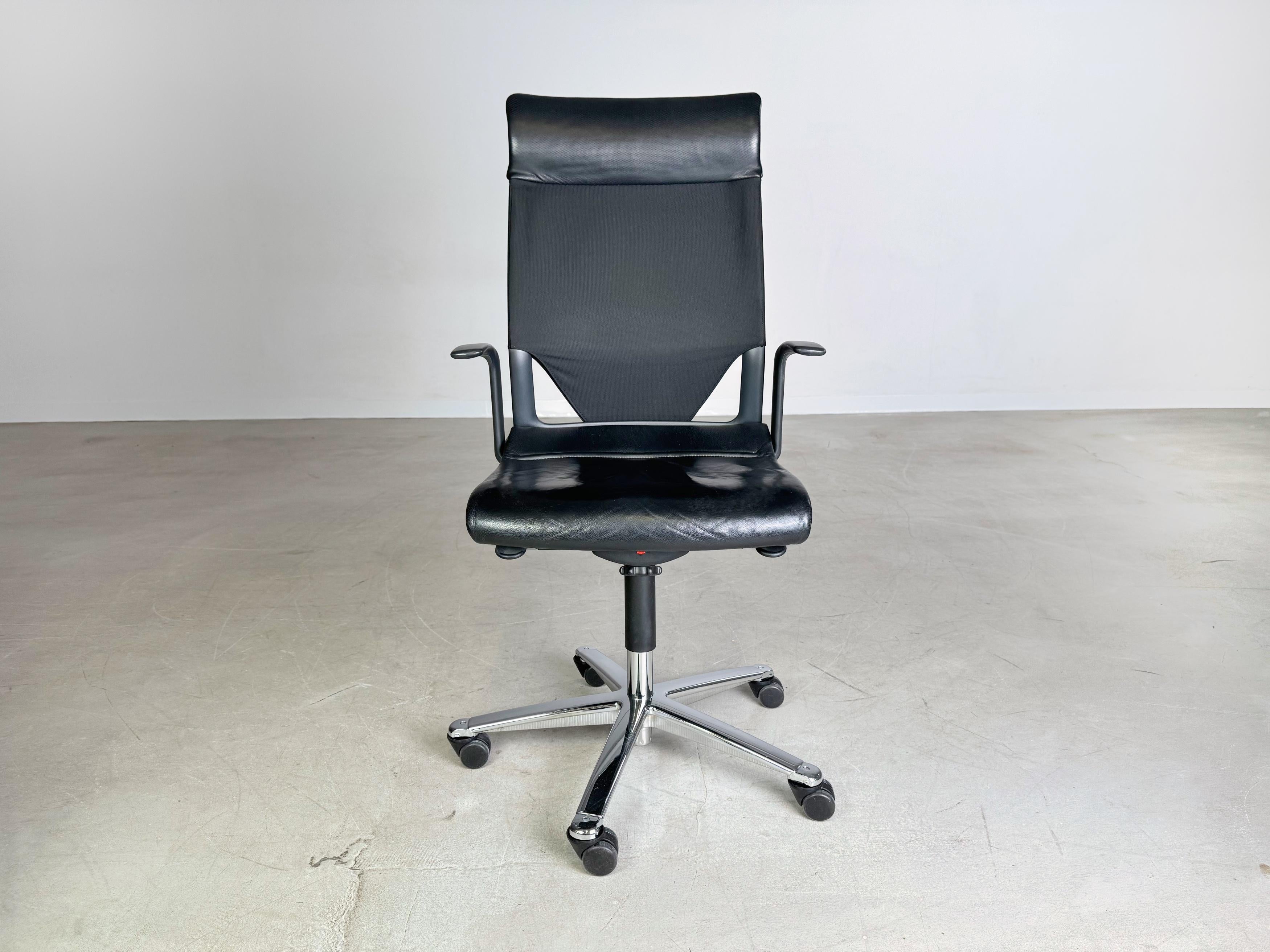 Tedesco Originale Wikhahn Modus Bürostuhl Leder Design Chefsessel Stuhl in vendita