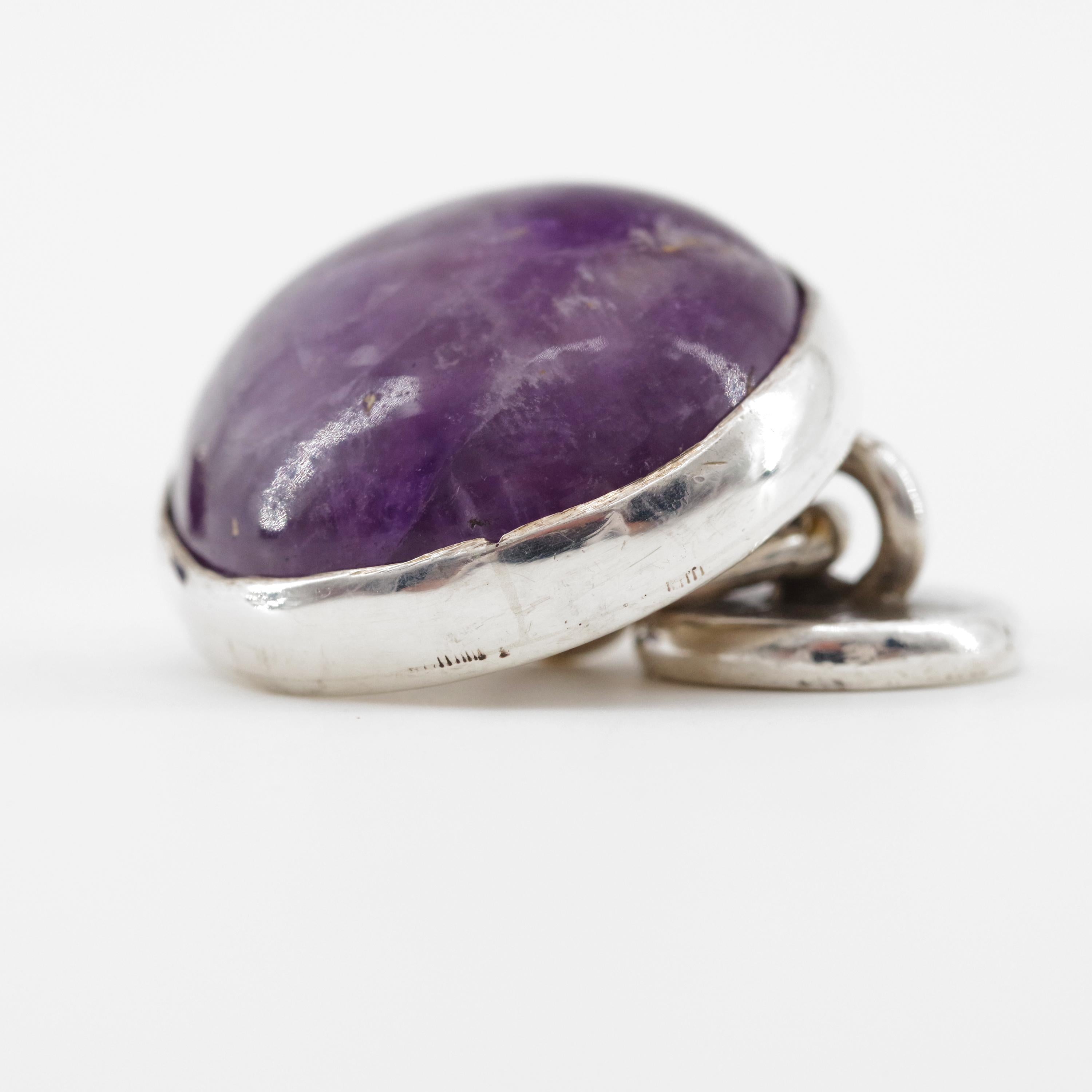 Women's or Men's Cufflinks by William Spratling Silver and Amethyst from 1942