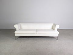 Original Wittmann Sofa Design Couch Leder Hell Creme Beige