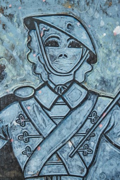 Original Wood Carved SHOW Majorette Letterpress Triangle Poster Company