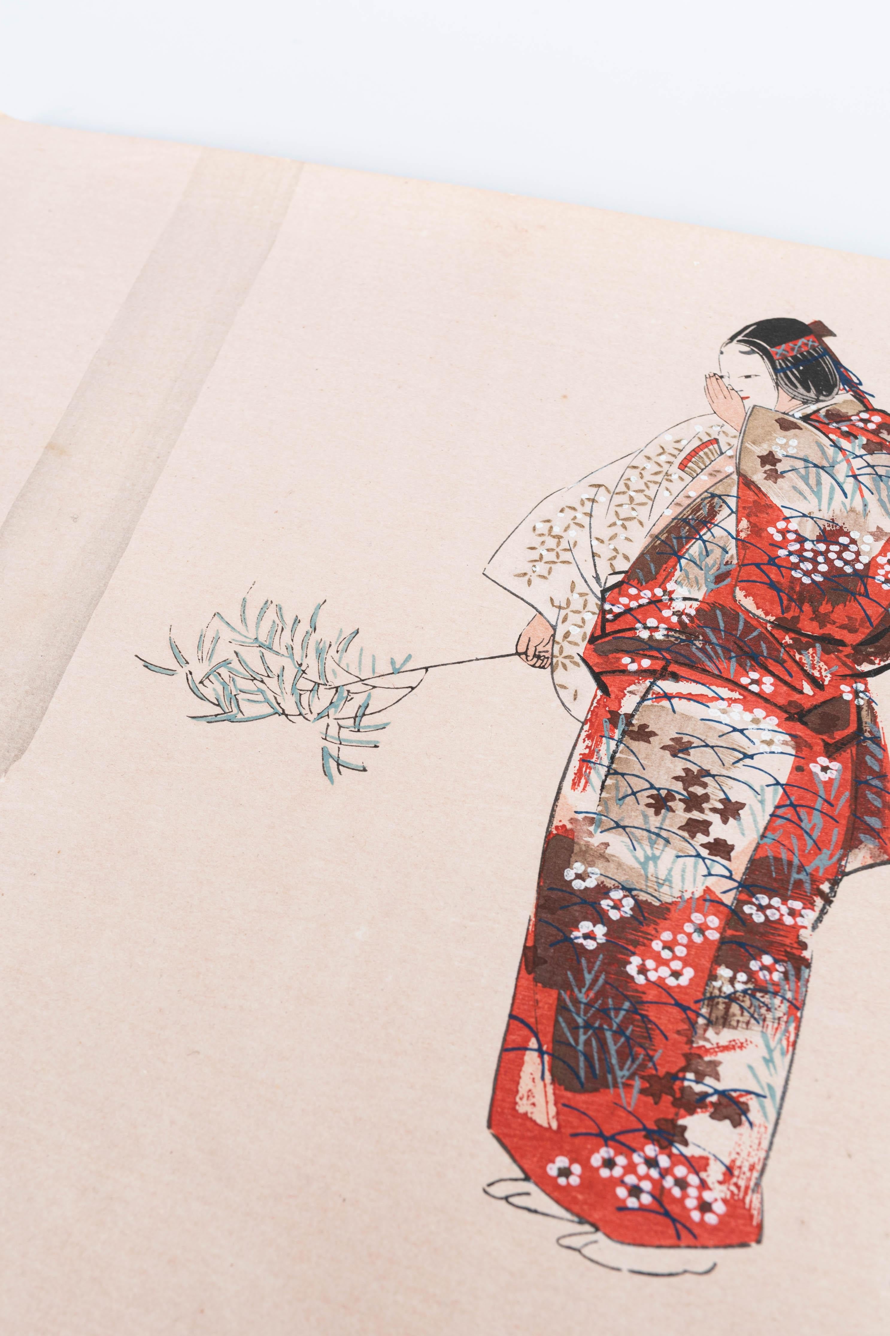 Grabado xilográfico original Japón (1925) por Tsukioka Kogyo (firmado) en Bueno estado para la venta en Oostende, BE