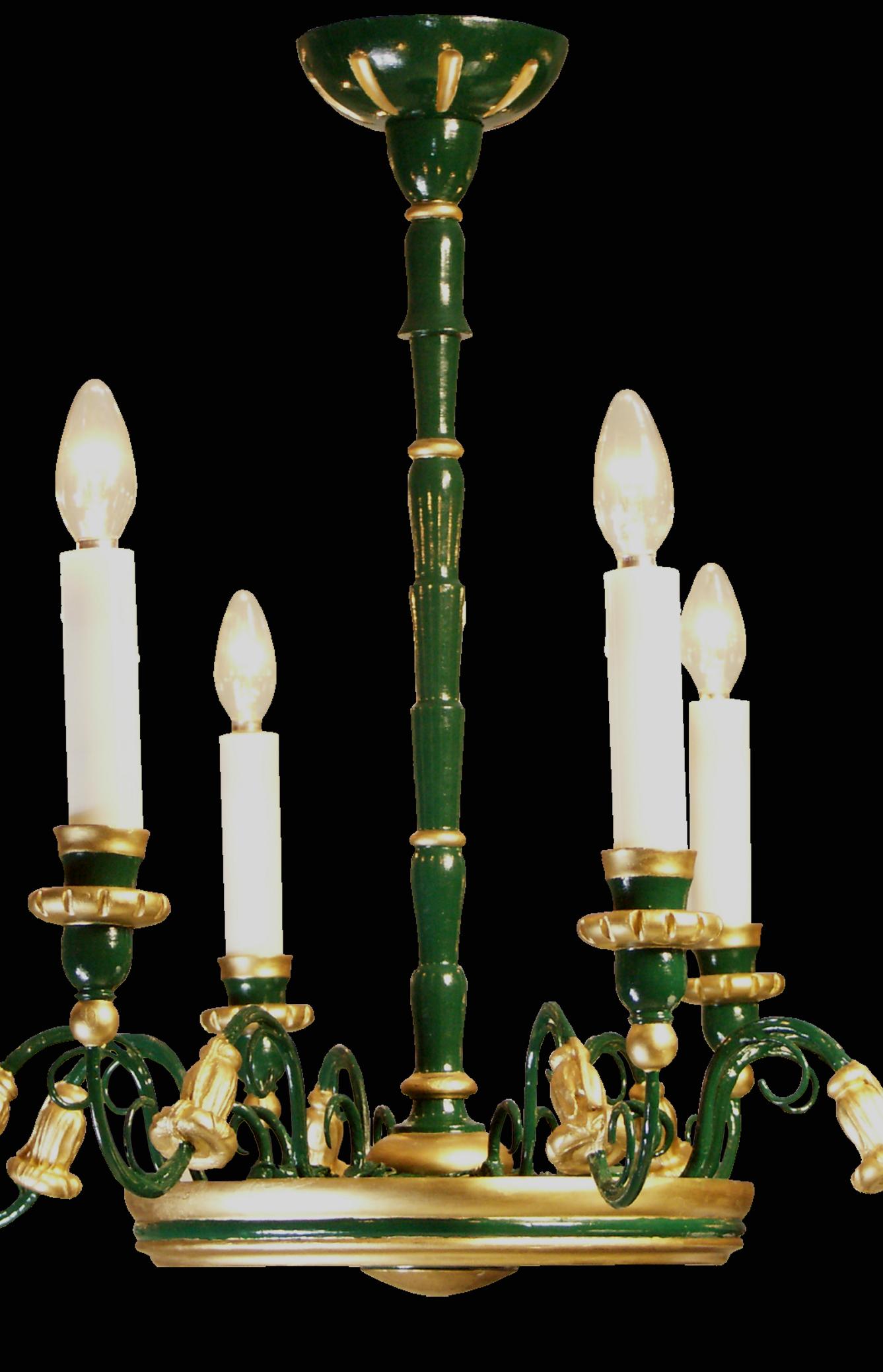 Hand-Crafted Original Wooden Viennese Biedermeier Style Chandelier, Austrian Mastercraft For Sale