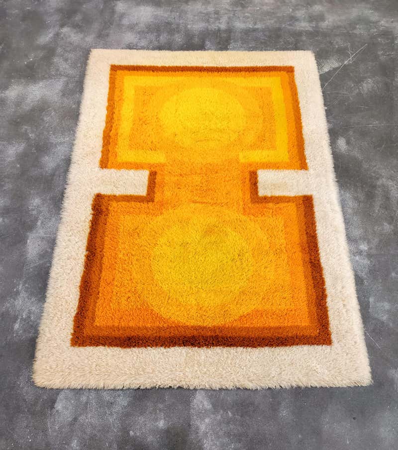 1970s Verner Panton Design Mira-Romantica Wool Rya Rug For Sale at ...