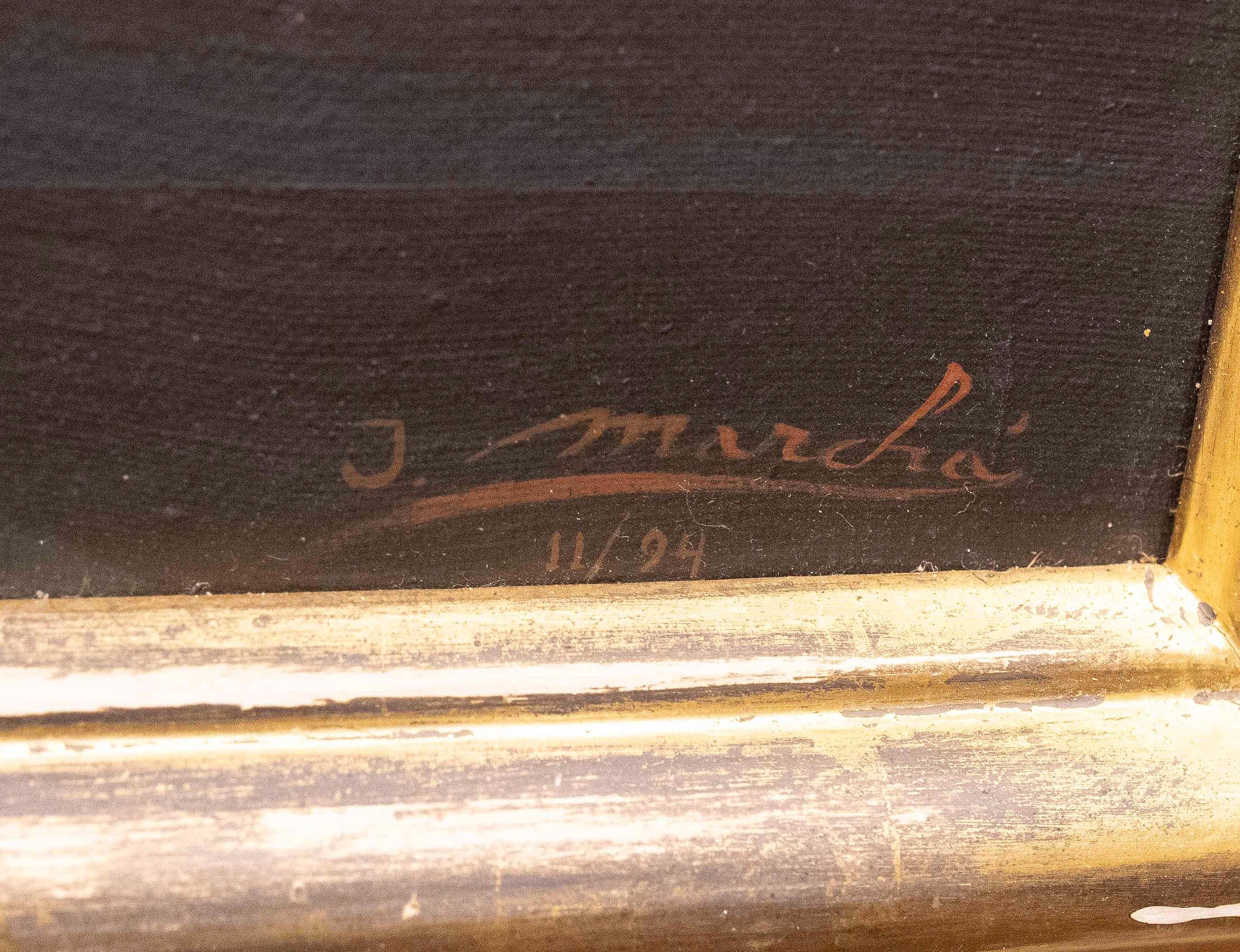 Originalwerk von J. Marchá, Öl auf Leinwand mit traumhafter Komposition und Realismus im Angebot 3