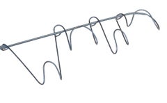 Original wrought iron and raffia coat rack circa 1970