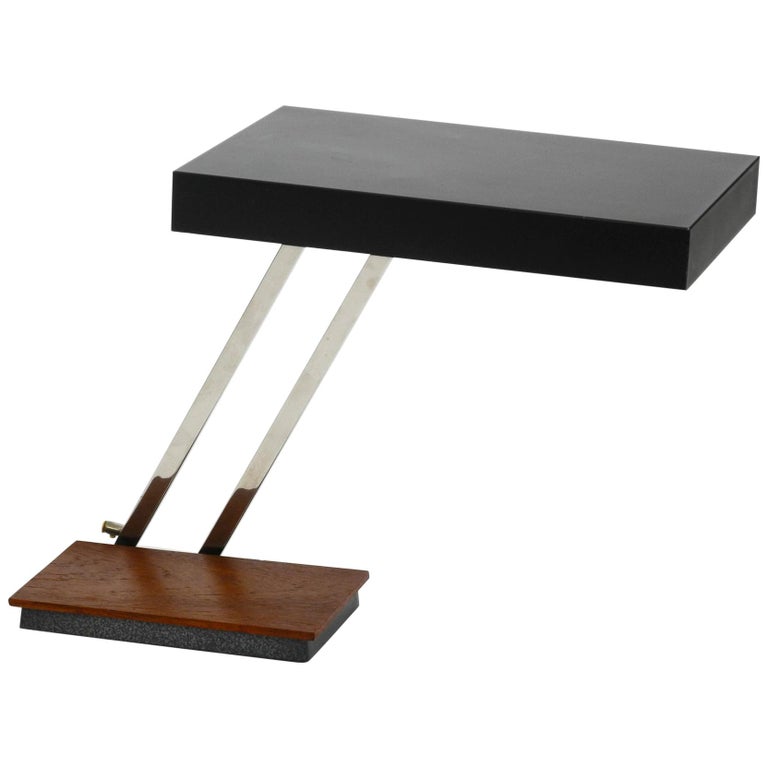 Original XXl 1960s Kaiser Leuchten Table Lamp Model 6875 Made of Metal