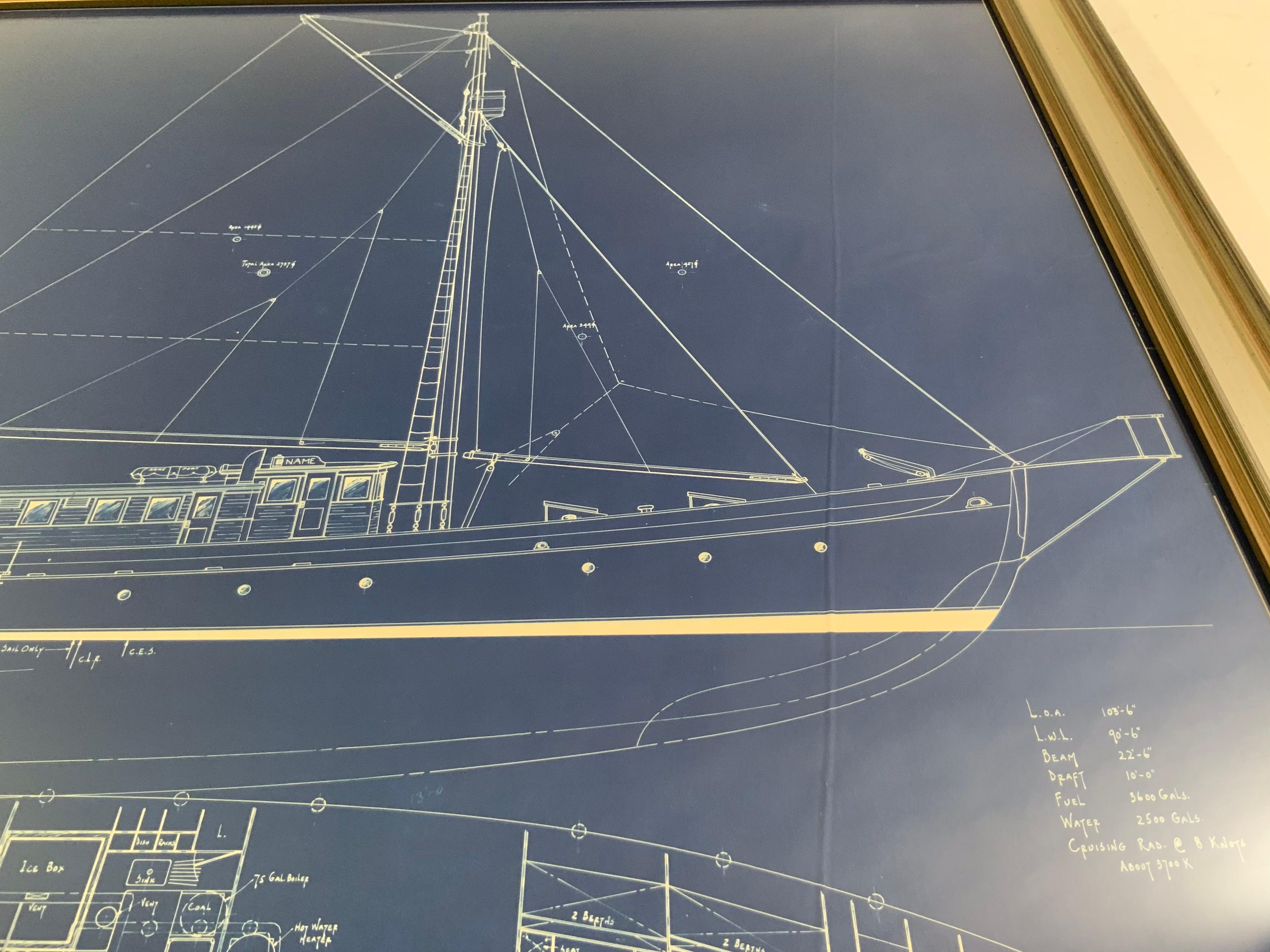 Original Yacht Blueprint by Eldredge McInnis 4