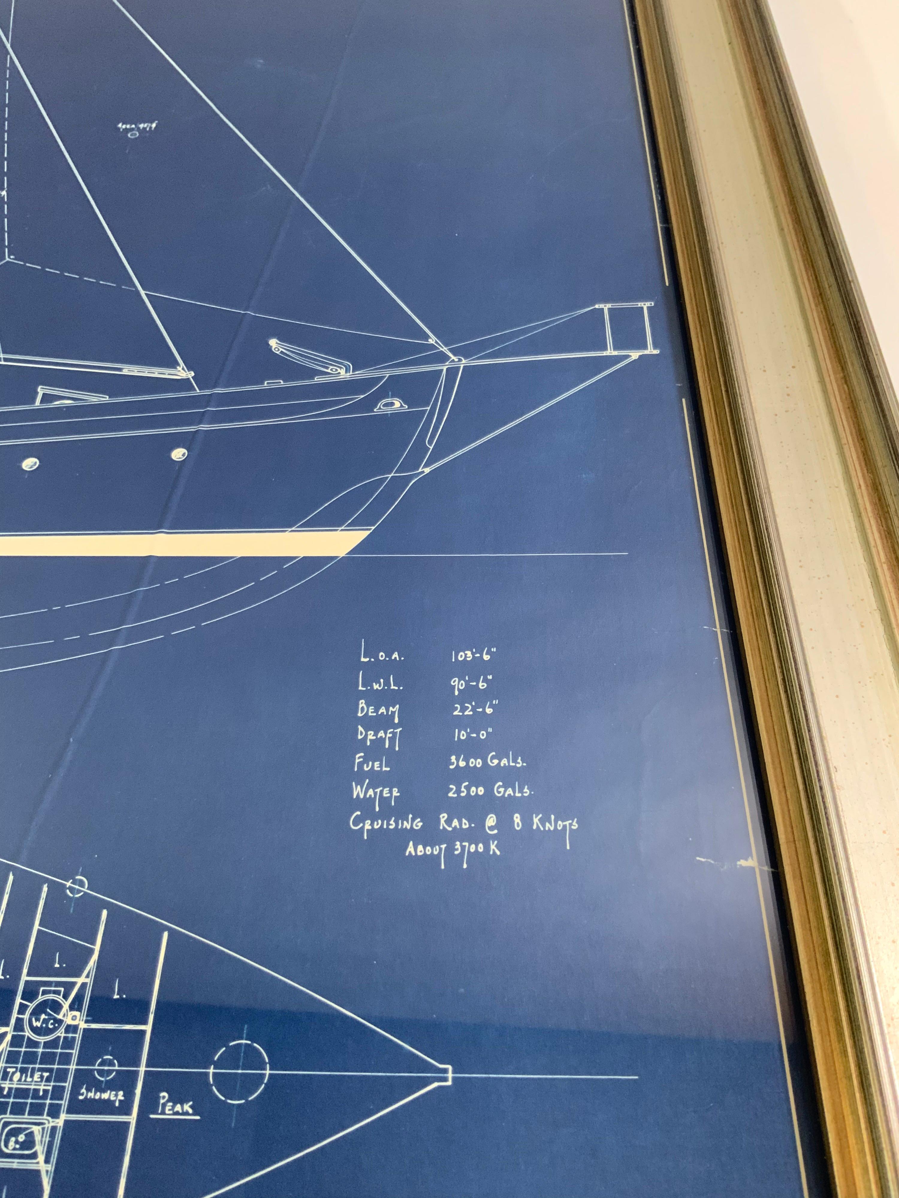 Original Yacht Blueprint by Eldredge McInnis 5