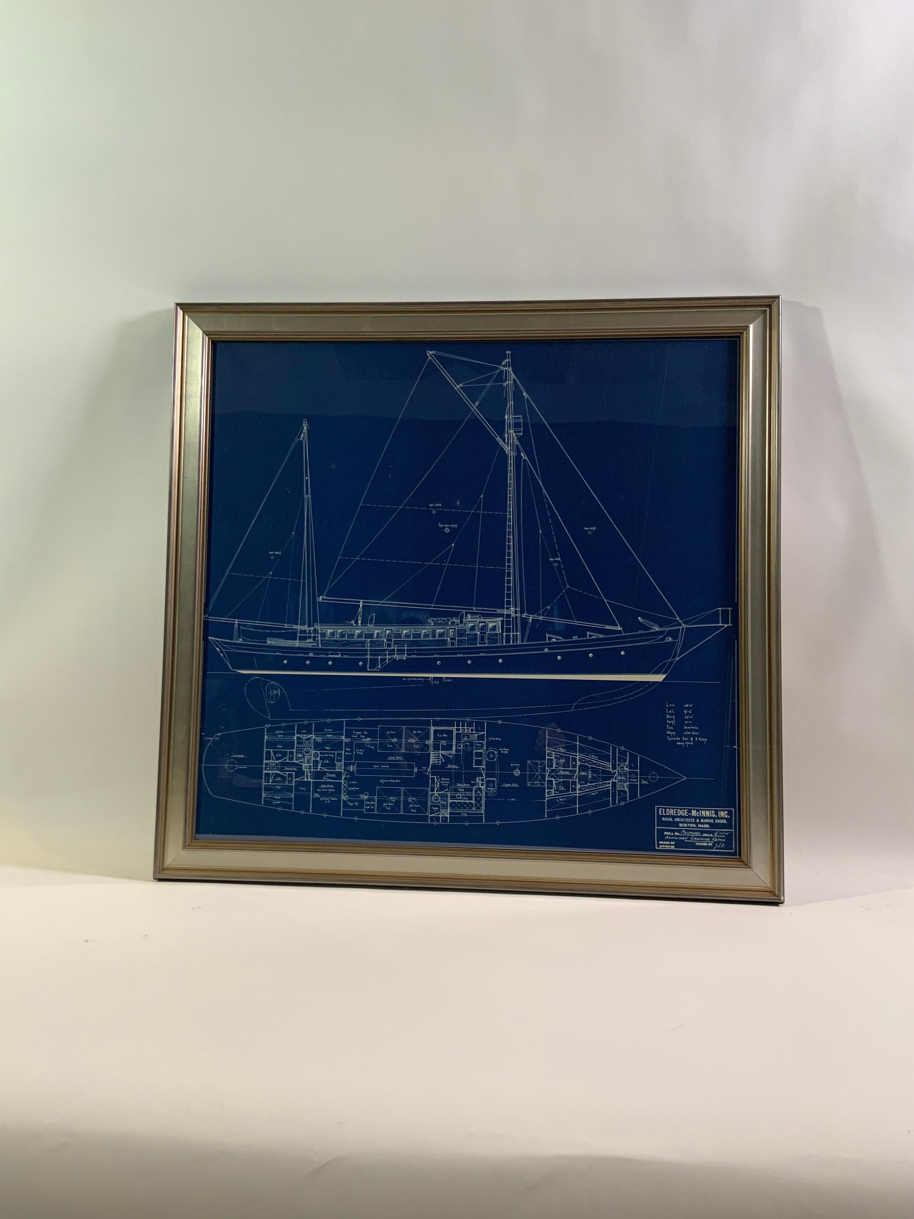 Original Yacht Blueprint by Eldredge McInnis 6