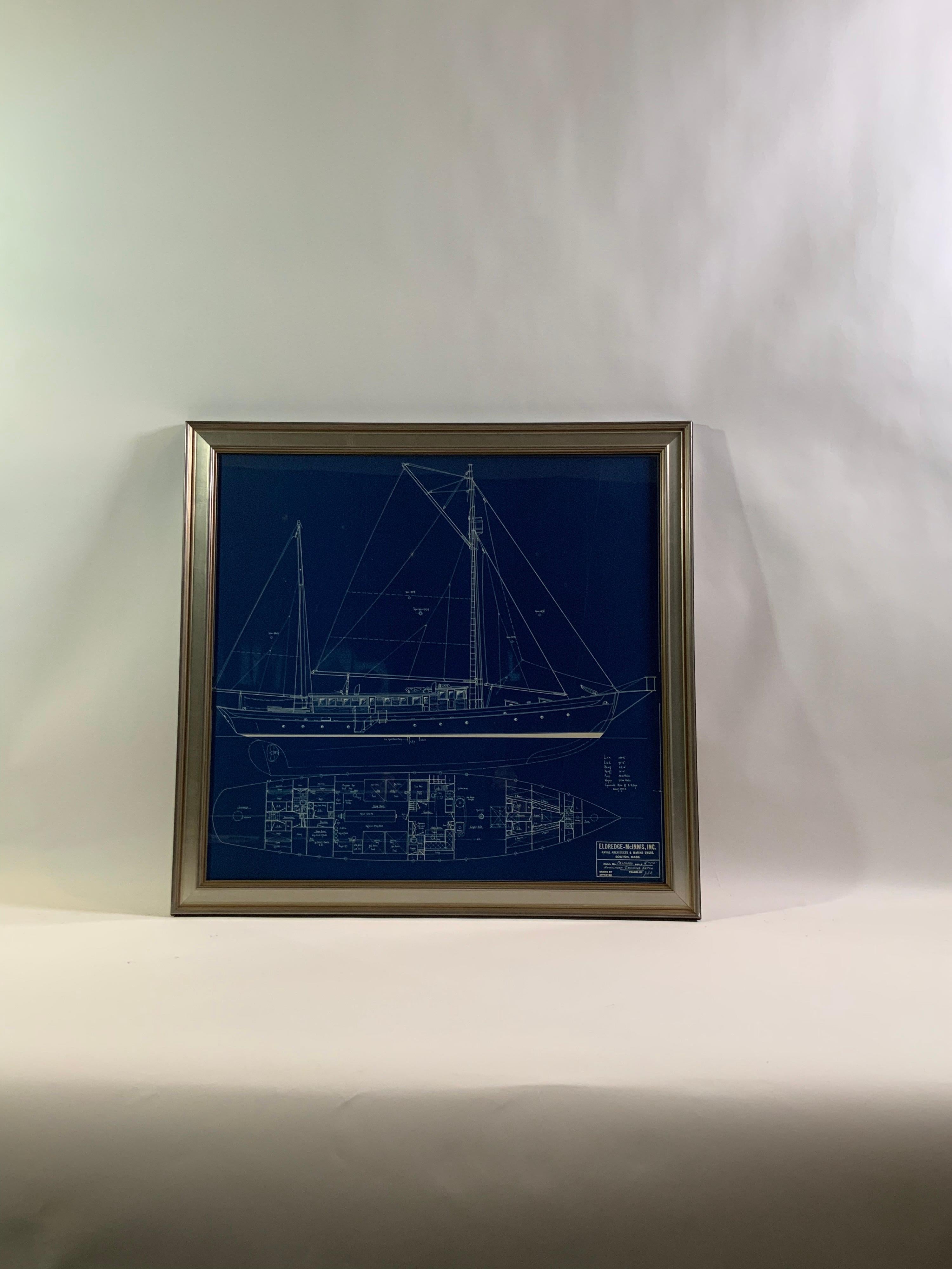 Original Yacht Blueprint by Eldredge McInnis 7
