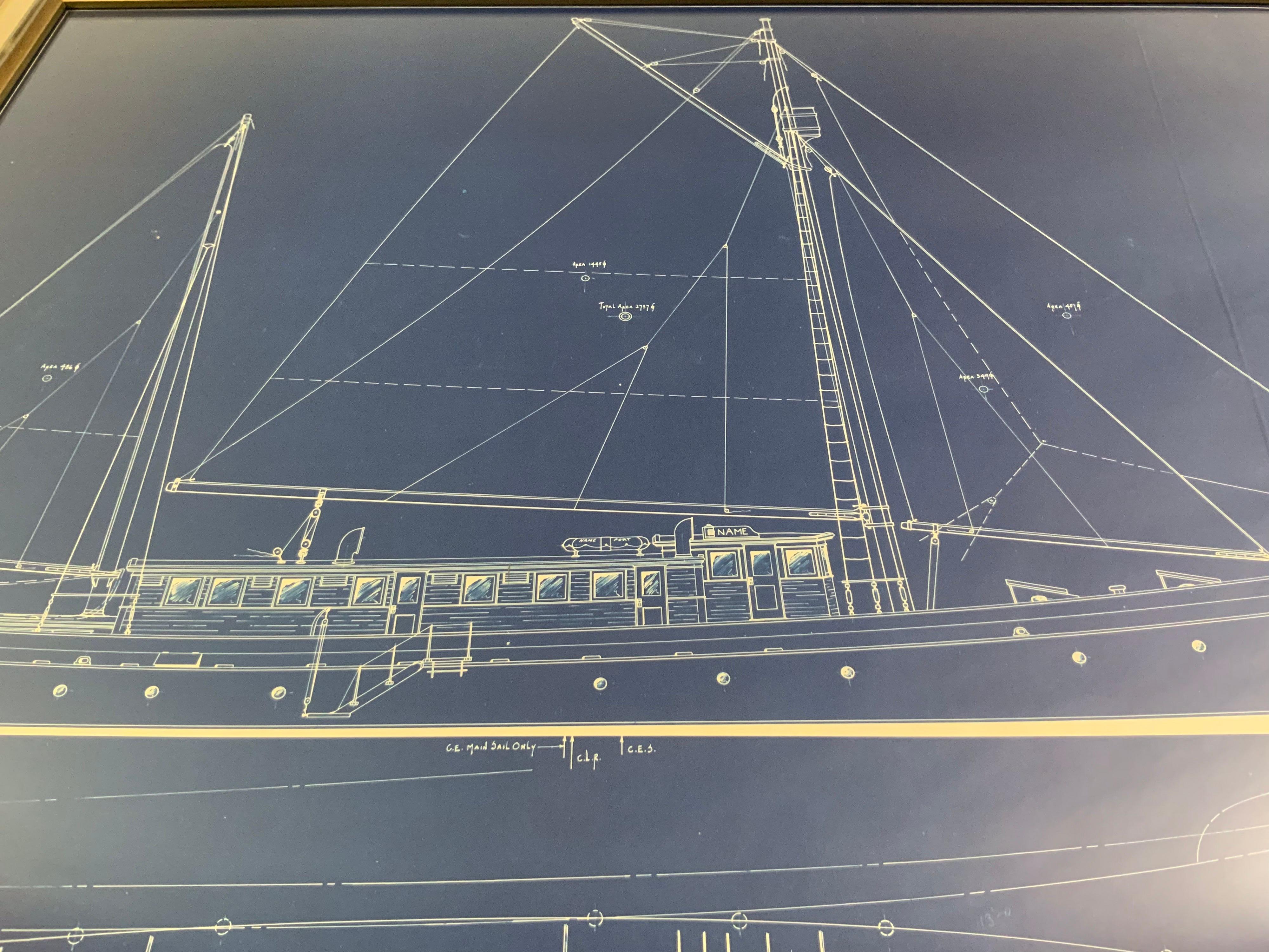 Original Yacht Blueprint by Eldredge McInnis 3