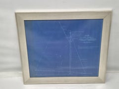 Original Yacht Blueprint by Naval Architect Charles D. Mower