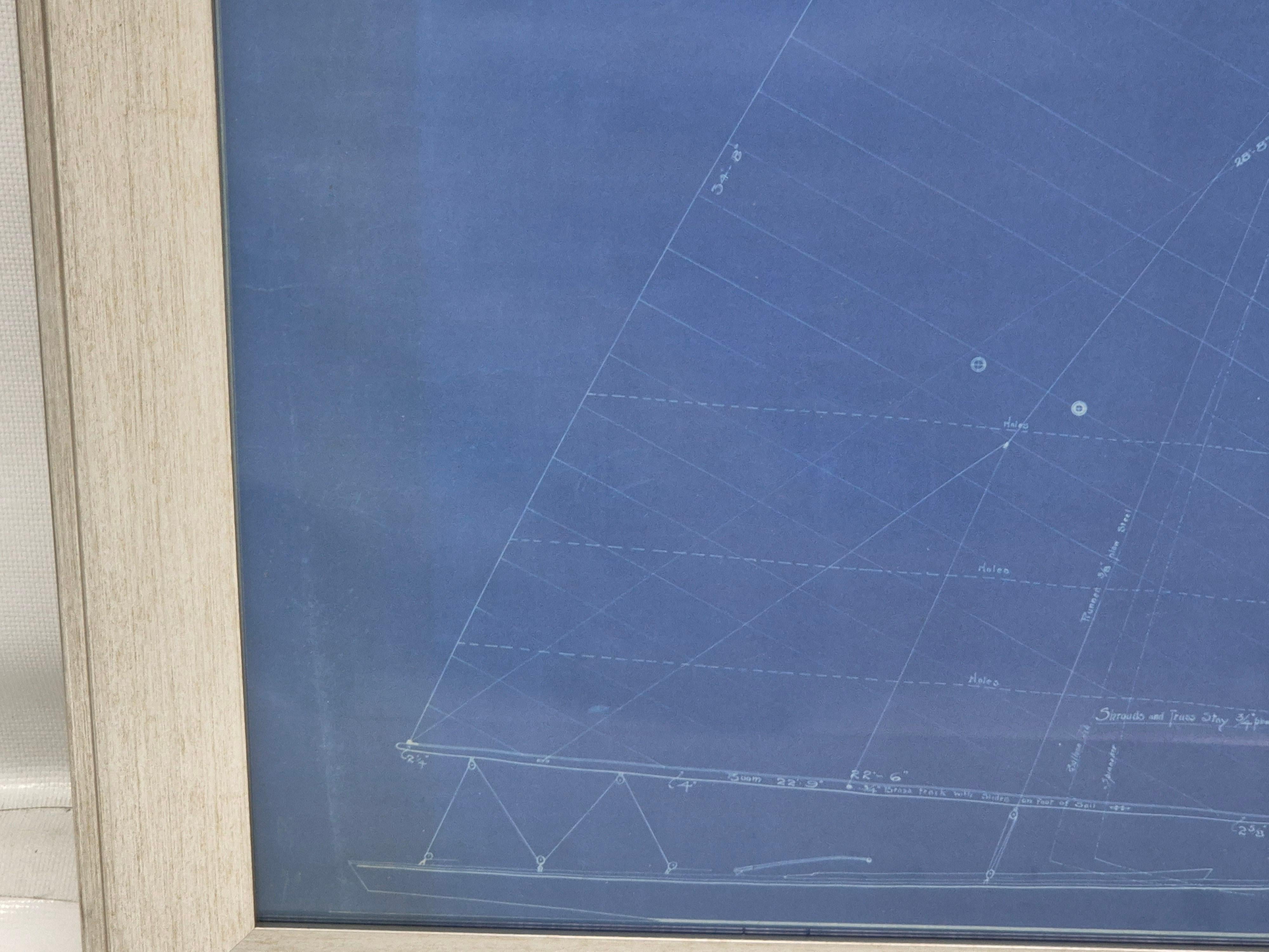 Pianta originale dello yacht dell'architetto navale Charles D. Mower in vendita 1