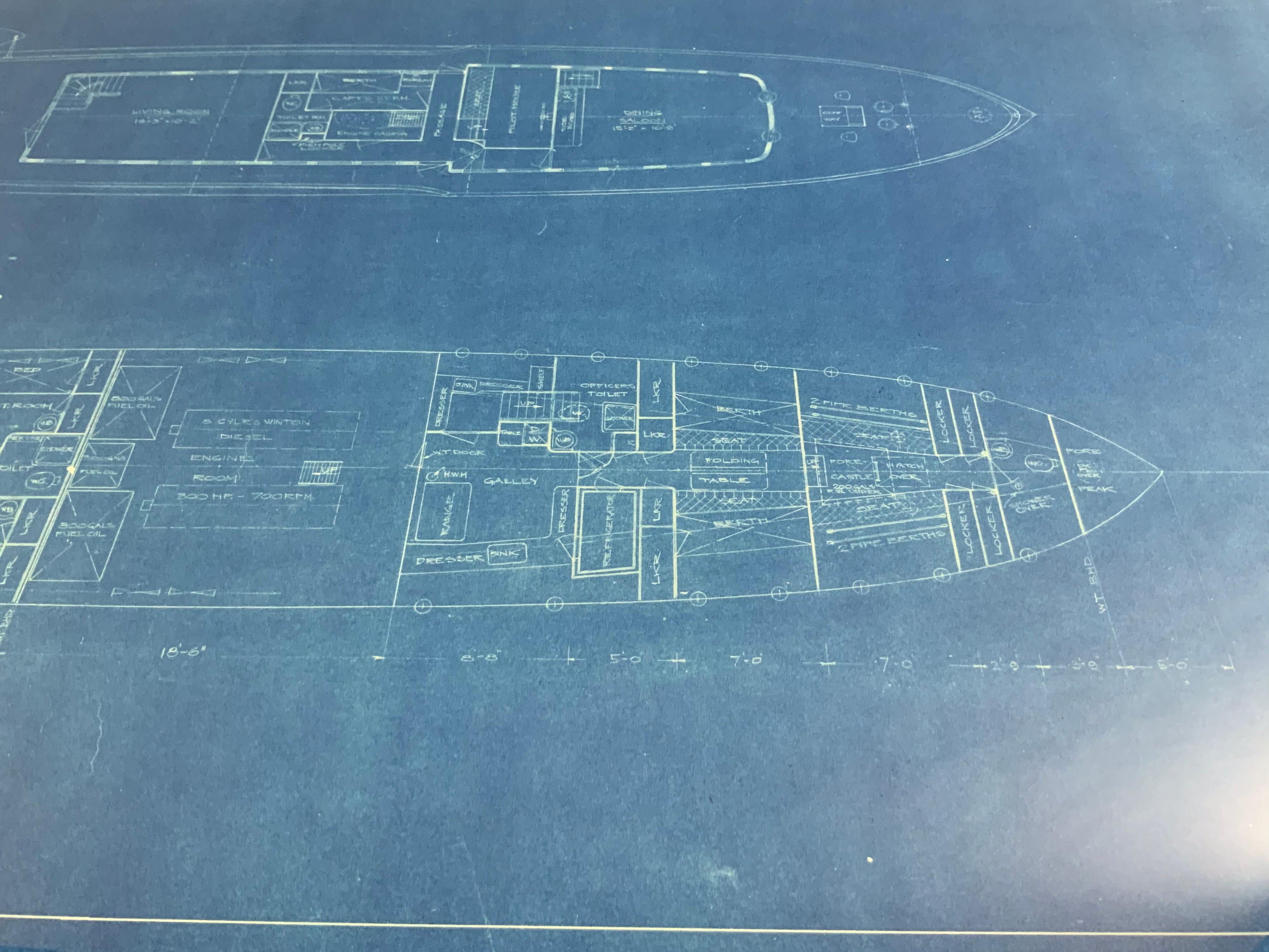 Original Yacht Blueprint P-201-2 von John Wells im Angebot 5