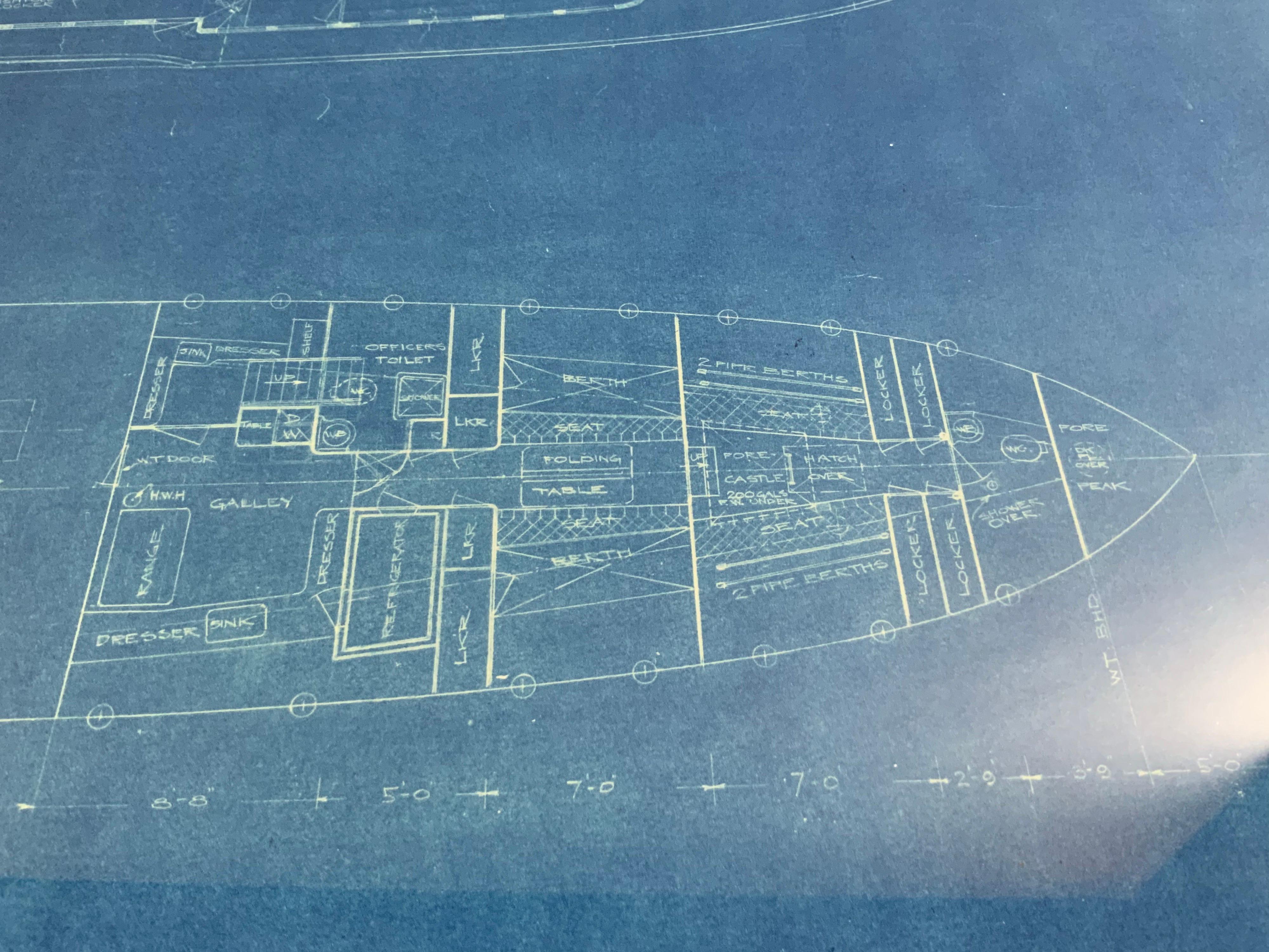Original Yacht Blueprint P-201-2 von John Wells im Angebot 10