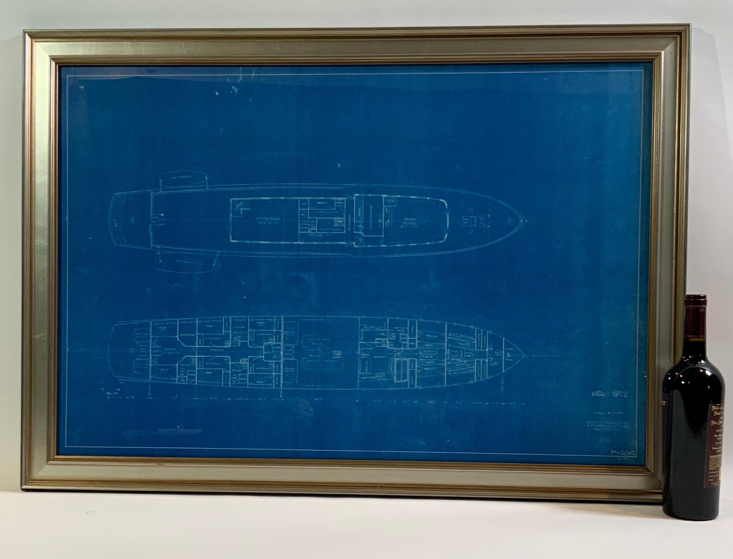 Blueprint d'origine du yacht P-201-2 de John Wells en vente 1