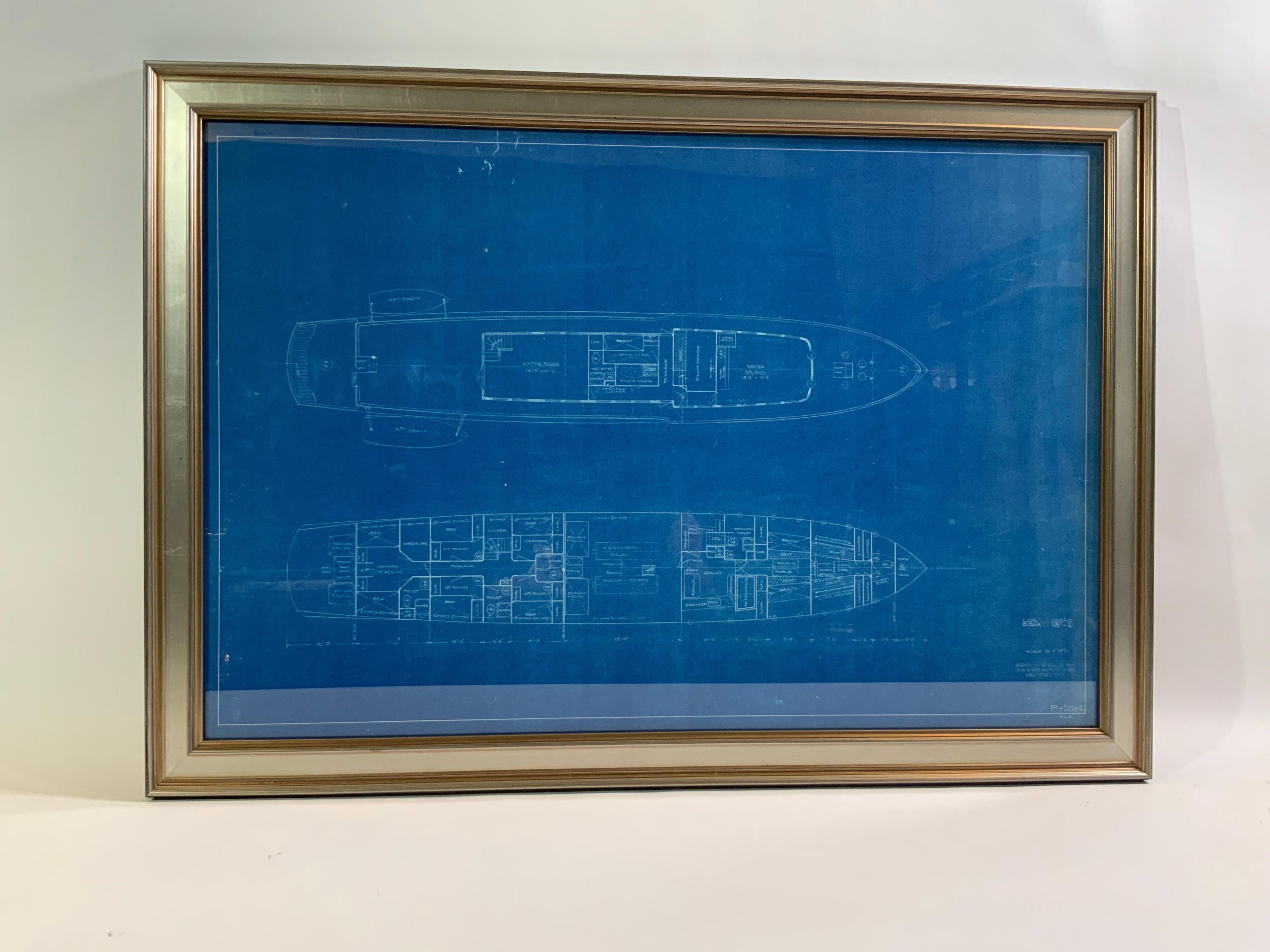 Original Yacht Blueprint P-201-2 von John Wells im Angebot 3