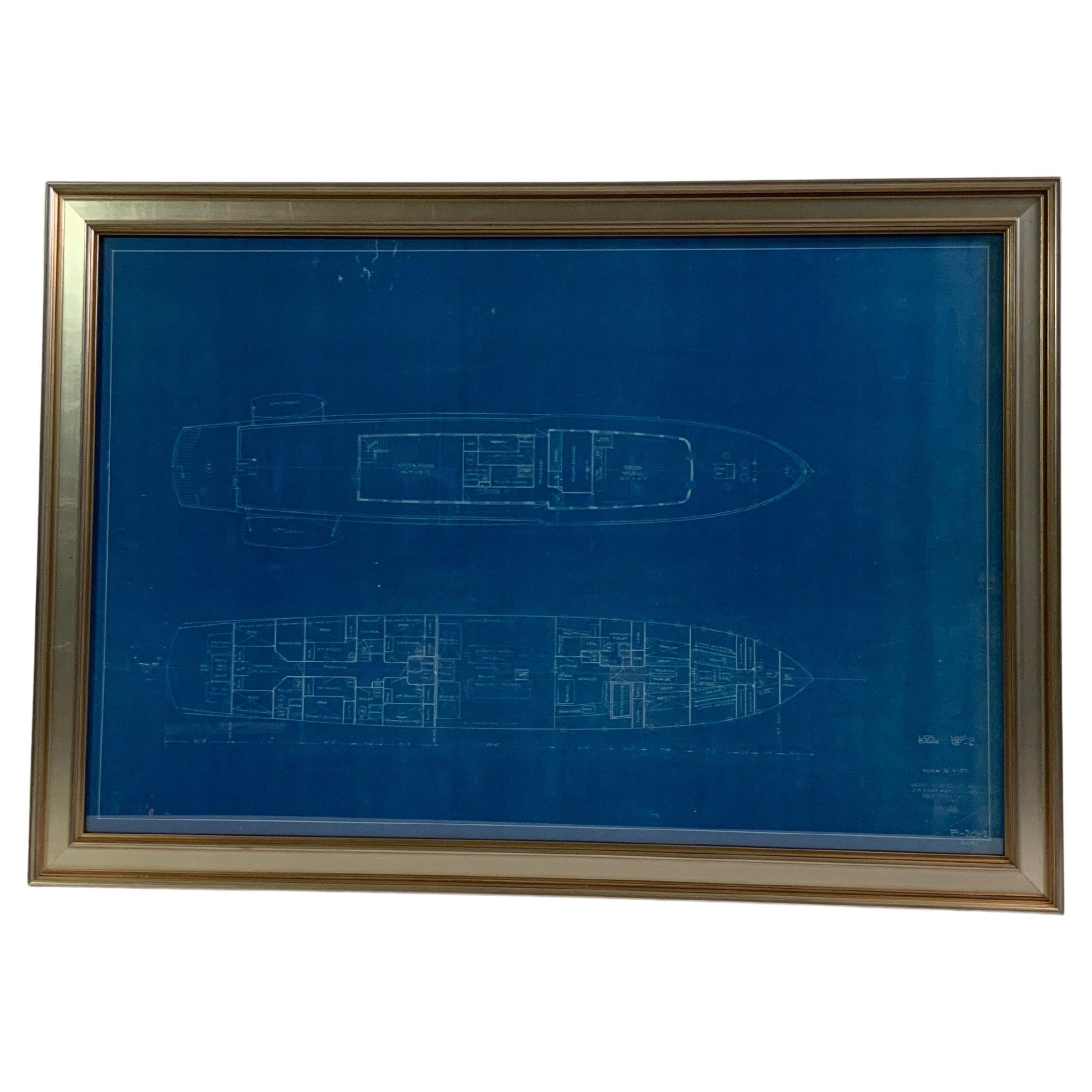 Original Yacht Blueprint P-201-2 von John Wells im Angebot