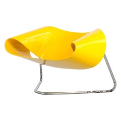 Original Yellow "Ribbon Chair" Model CL9, by Franca Stagi and Cesare Leonardi
