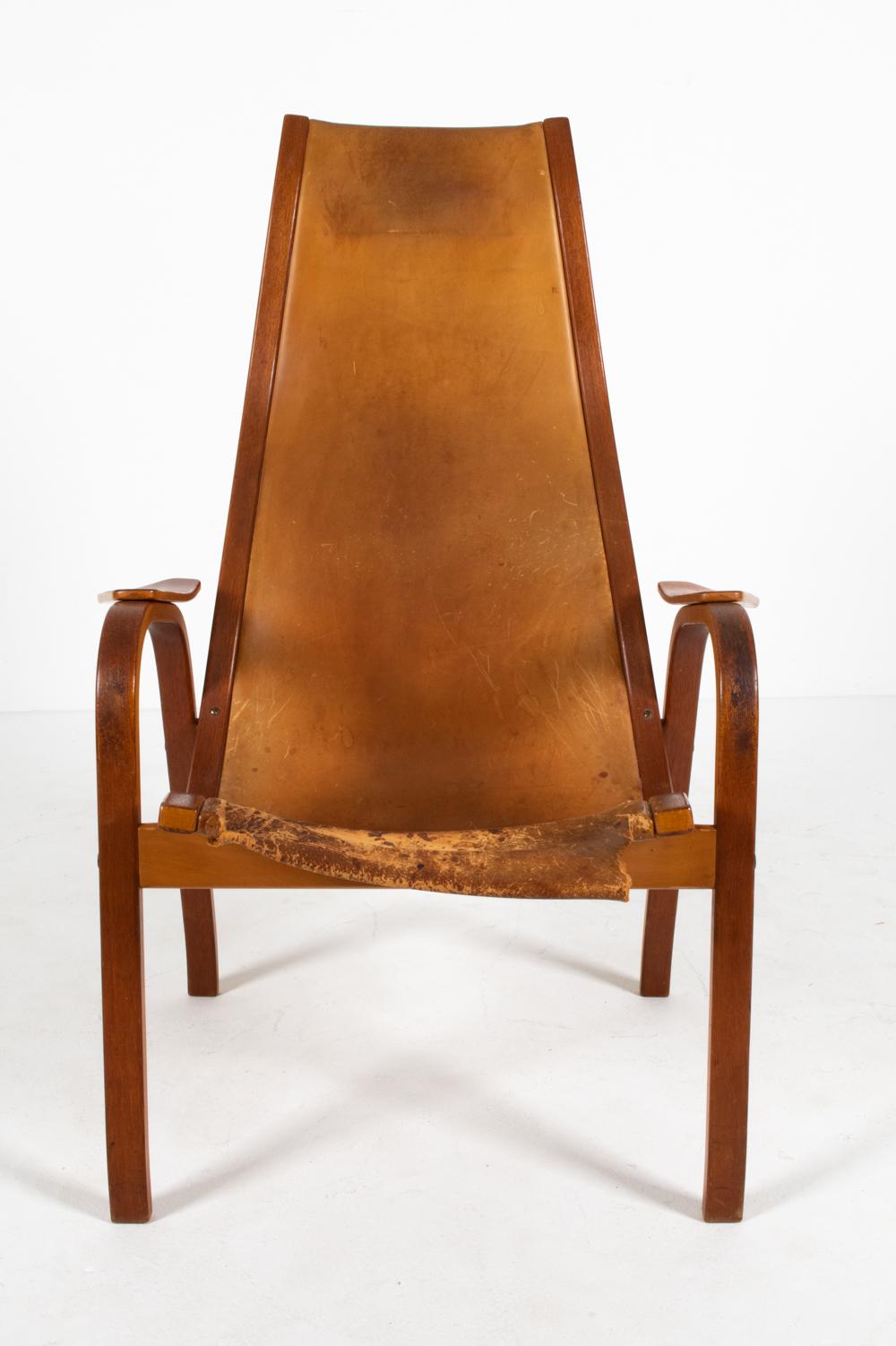 Chaise longue originale Ynvge Eckstrom pour Illums Bolighus « Lamino » Abîmé - En vente à Norwalk, CT