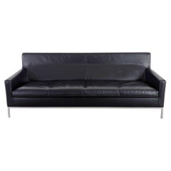 Original Zanotta Sofa Italien Design Couch Leder schwarz