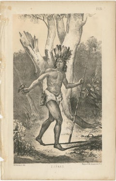 Original Zaparo Tribe Illustrations: Amazon Exploration, 1854