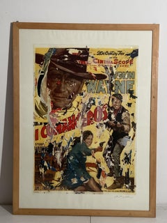 Originale Multiplo n°26 "I Comanceros" di Mimmo Rotella del 1996