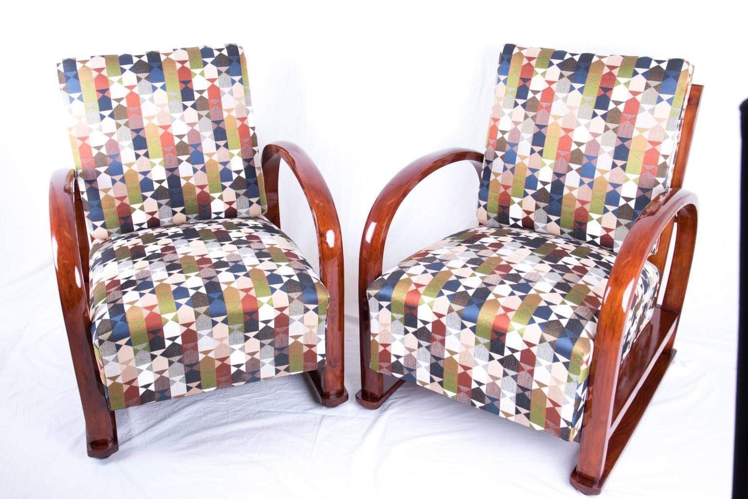 Anodized Originally Vienna Art Deco Armchairs For Sale