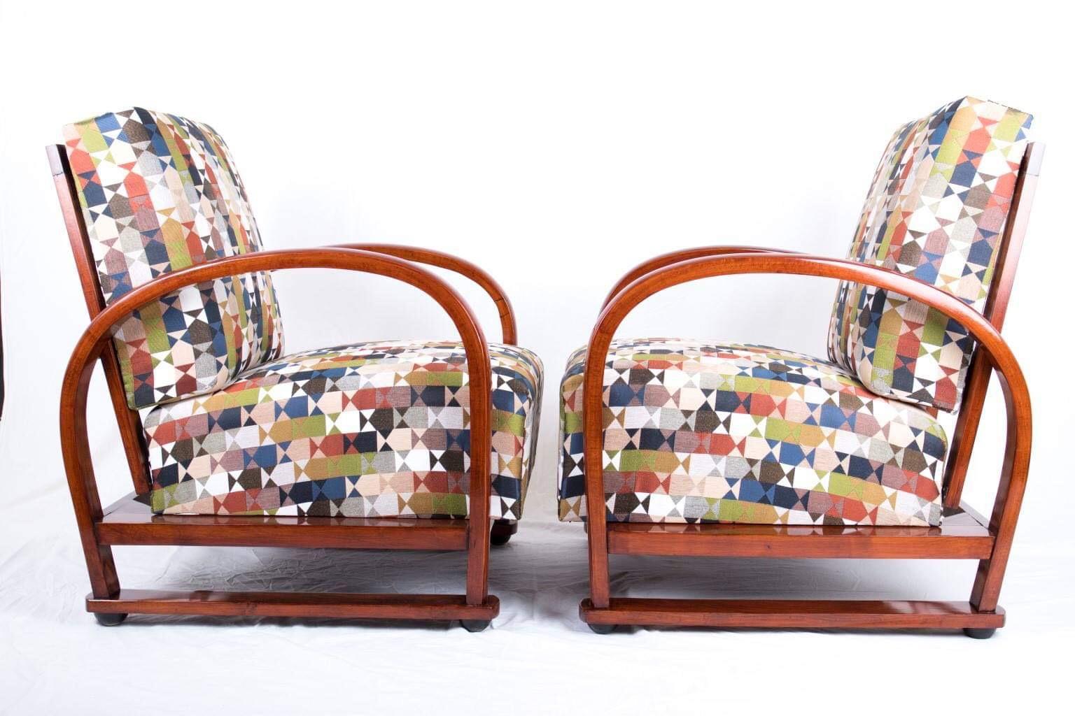 Originally Vienna Art Deco Armchairs For Sale 1