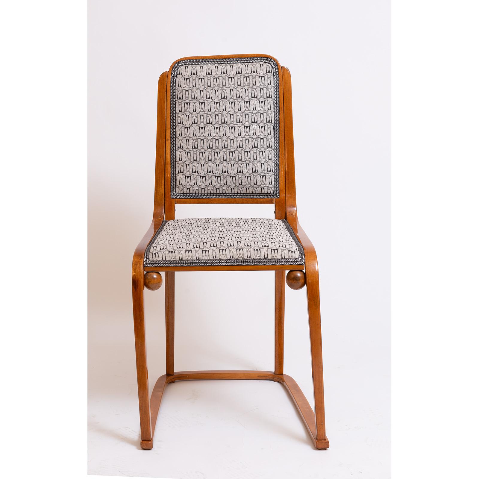Jugendstil Originals 1905 of the Period Pair of Josef Hoffmann and Jacob &Josef Kohn Chairs For Sale
