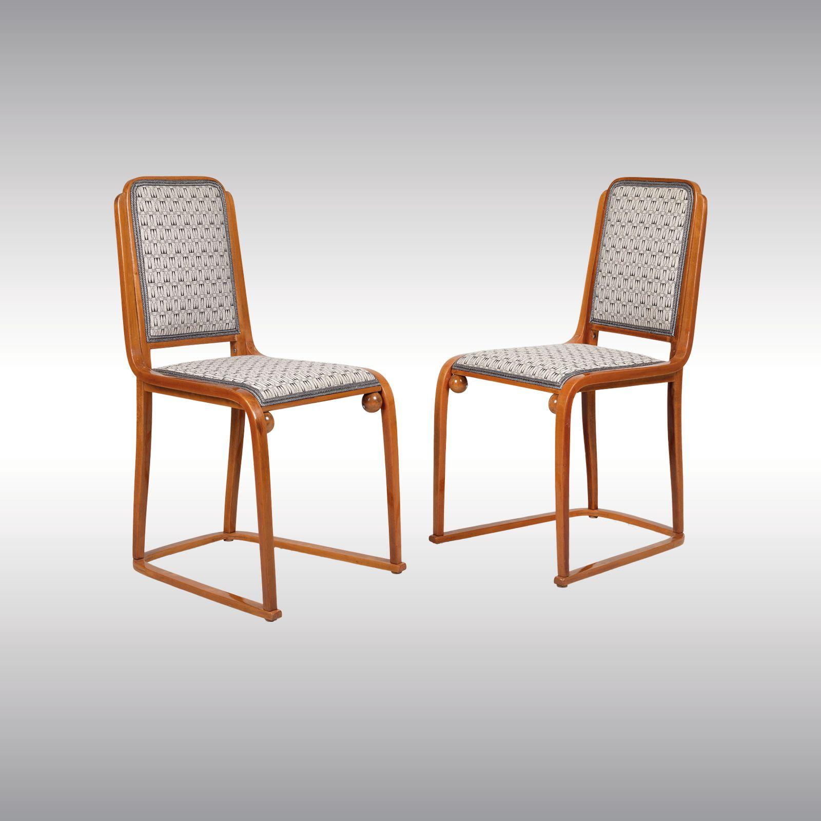 Fait main Paire de chaises originales de Josef Hoffmann et Jacob &Josef Kohn datant de 1905 en vente