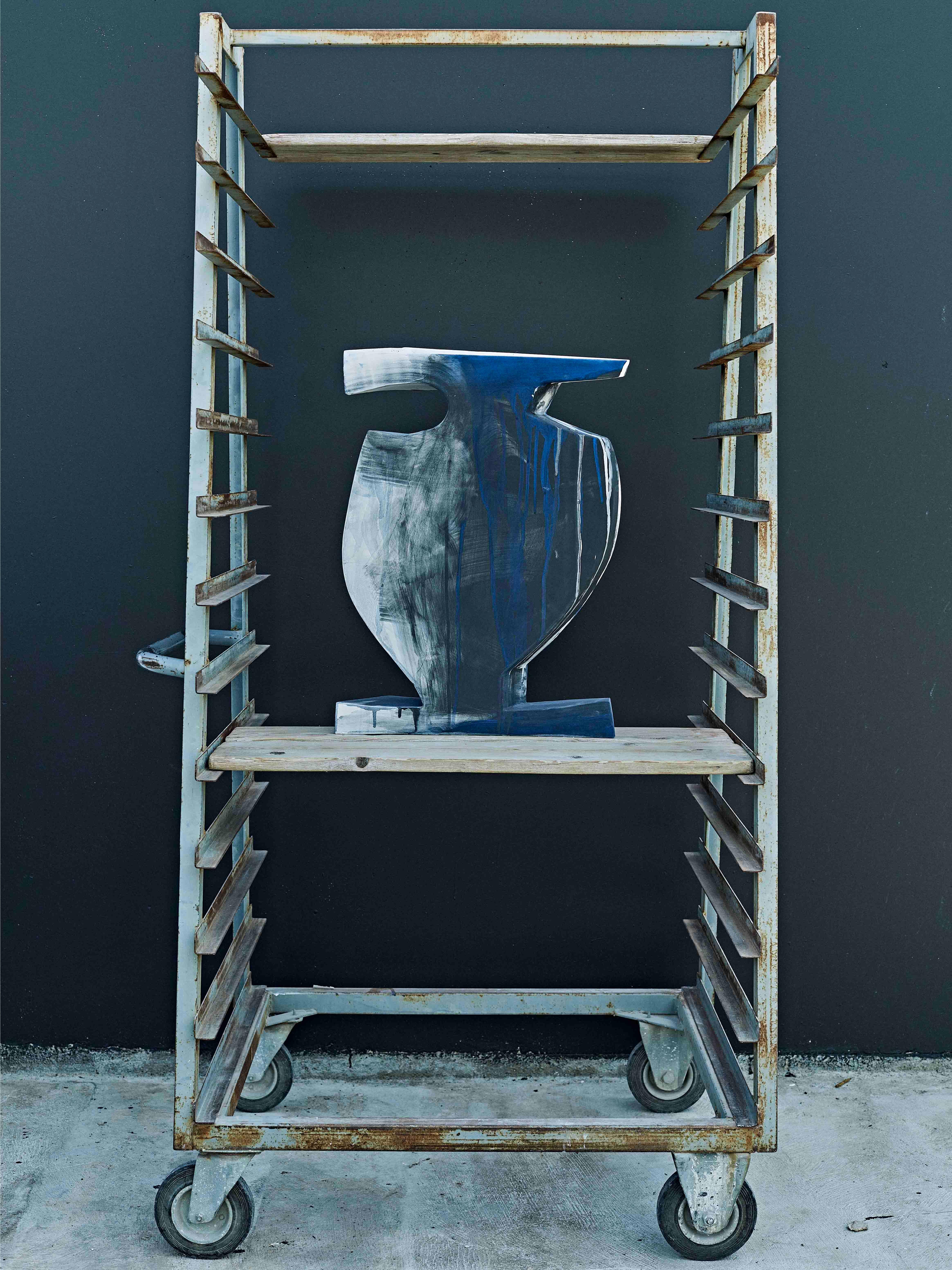 Origine Blue Ceramic XIII by Benjamin Poulanges In New Condition For Sale In Paris, FR