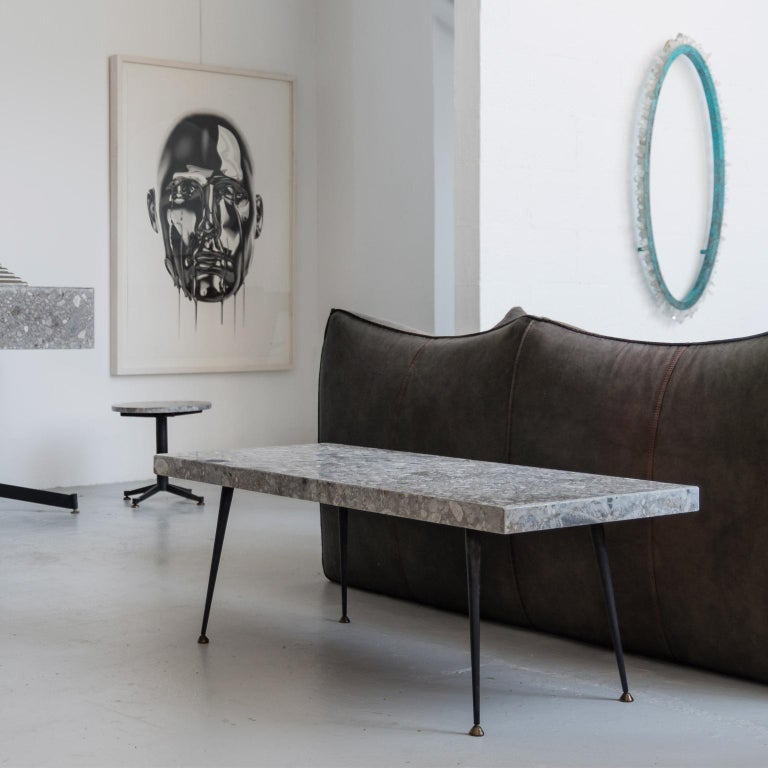 Italian Contemporary italian neo vintage Ceppo stone Origini coffee table by Spinzi 