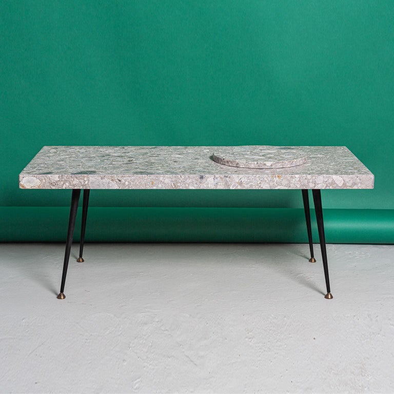 Contemporary italian neo vintage Ceppo stone Origini coffee table by Spinzi  1