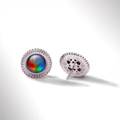 Origins Sterling Silver Ammolite Stud Earrings, A