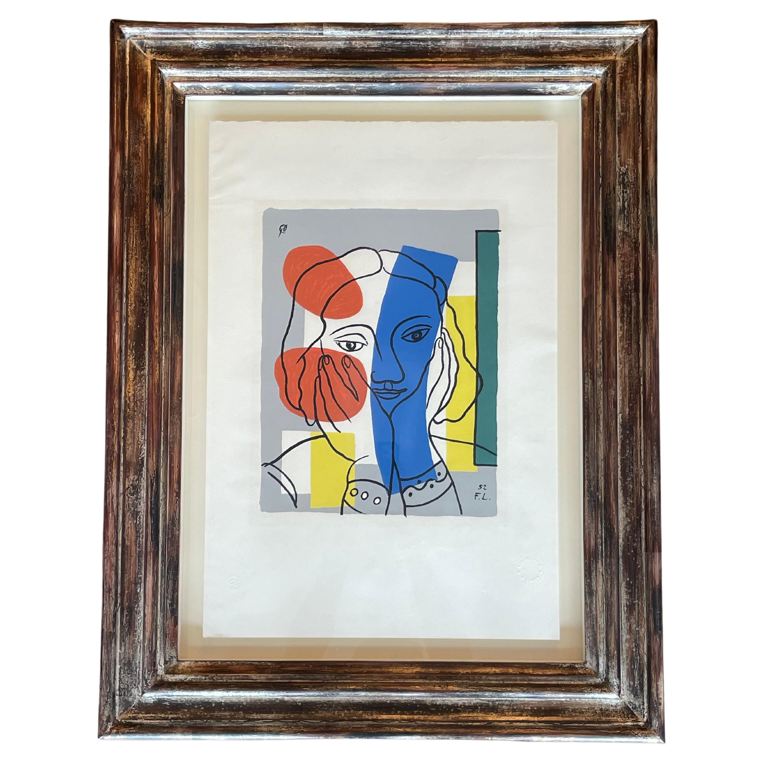 Fernand Léger, Portrait de Femme, Mid-20th Century French Silkscreen For Sale