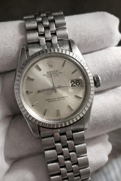 Orignal Rolex Oyster Perpetual Datejust Mens Watch 1603 36mm Stainless Steel