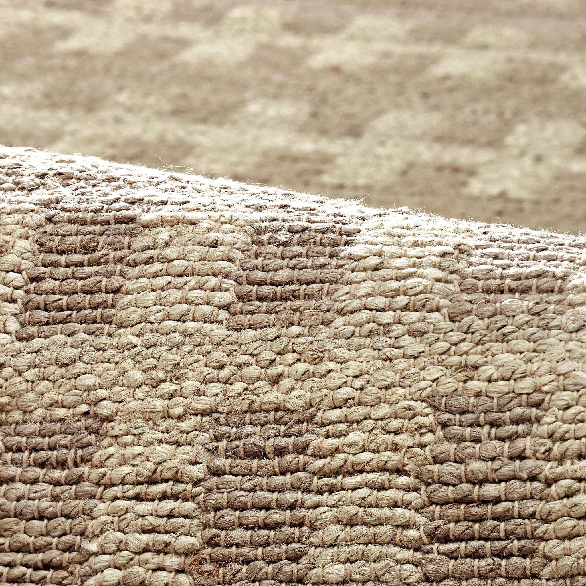 Origo 6x9ft natürliche 100% handgesponnene Jute natral Zaun Design Luxus handgewebten Teppich im Zustand „Neu“ im Angebot in New York, NY
