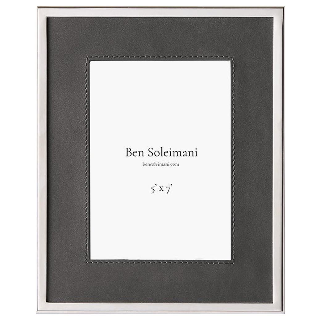 Ben Soleimani Orilla Picture Frame - Pewter 5" x 7" For Sale