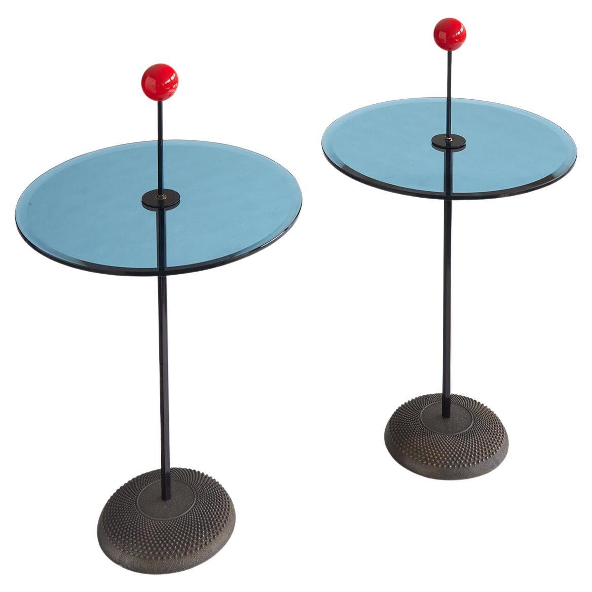 Tavolini "Orio" di Pierluigi Cerri per Fontana Arte, anni '80