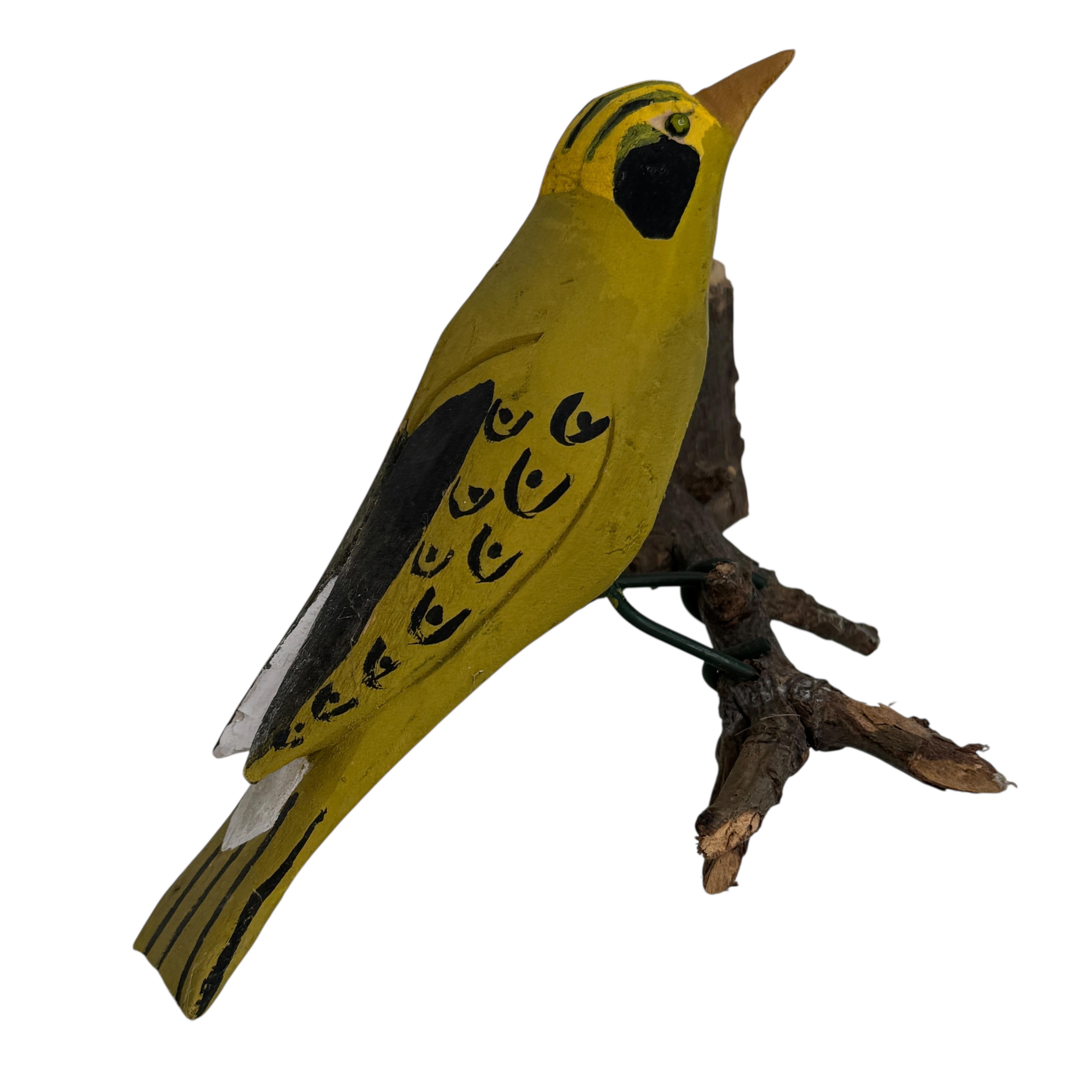 Oriole Vichtauer Pájaro de madera tallada a mano Arte popular de la Selva Negra, Austria, década de 1910 en venta 7