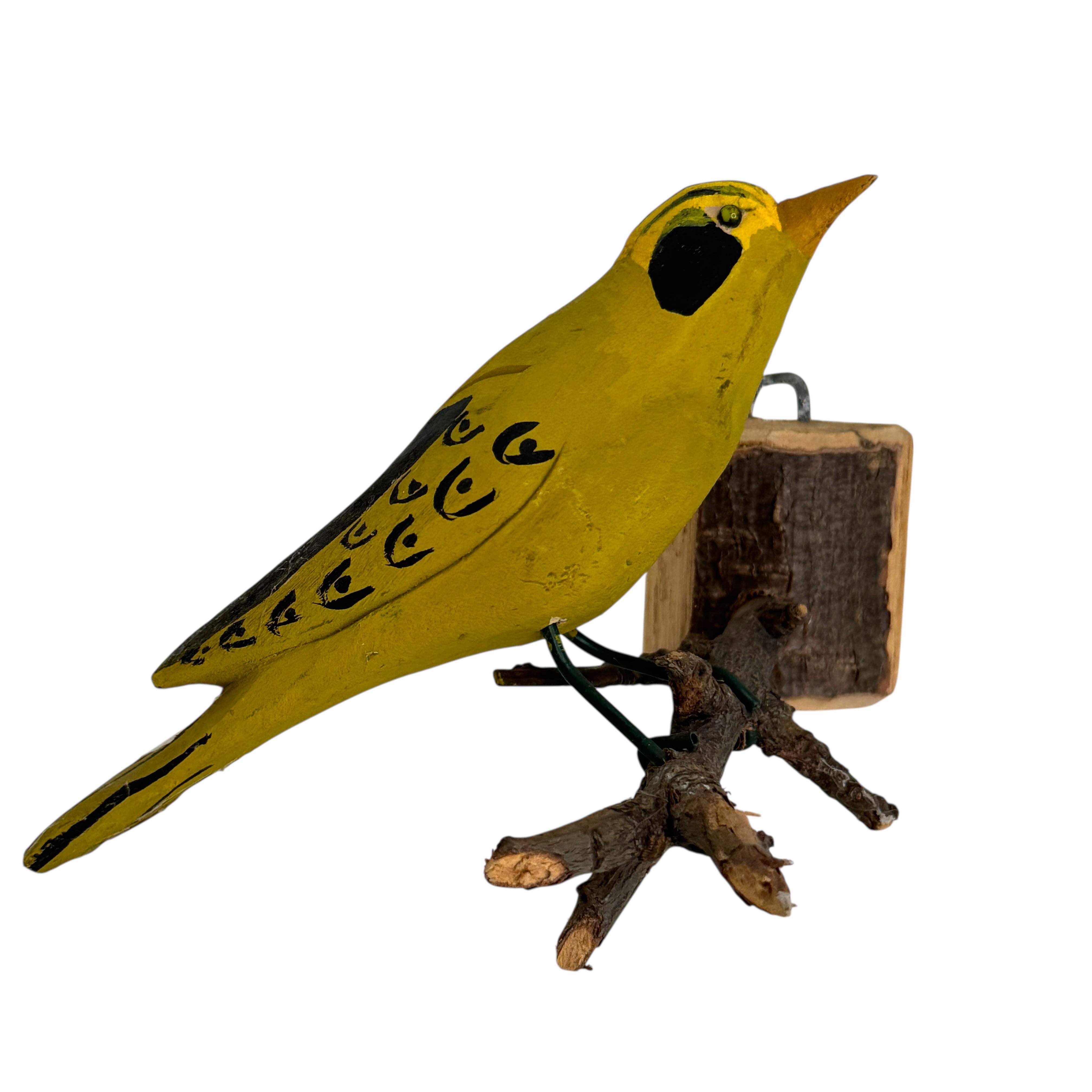 Oriole Vichtauer Pájaro de madera tallada a mano Arte popular de la Selva Negra, Austria, década de 1910 Bosque negro en venta