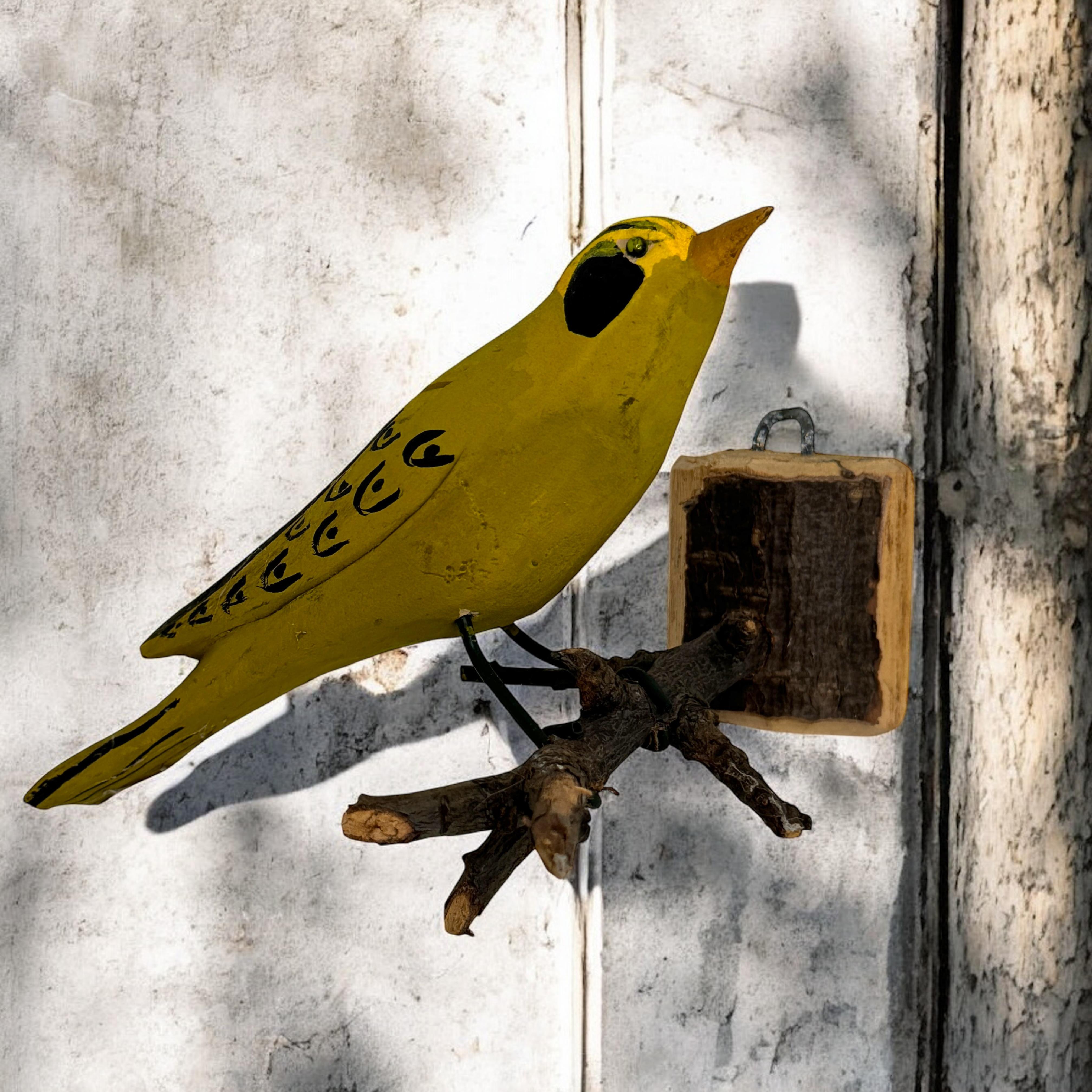 Oriole Vichtauer Pájaro de madera tallada a mano Arte popular de la Selva Negra, Austria, década de 1910 Austríaco en venta