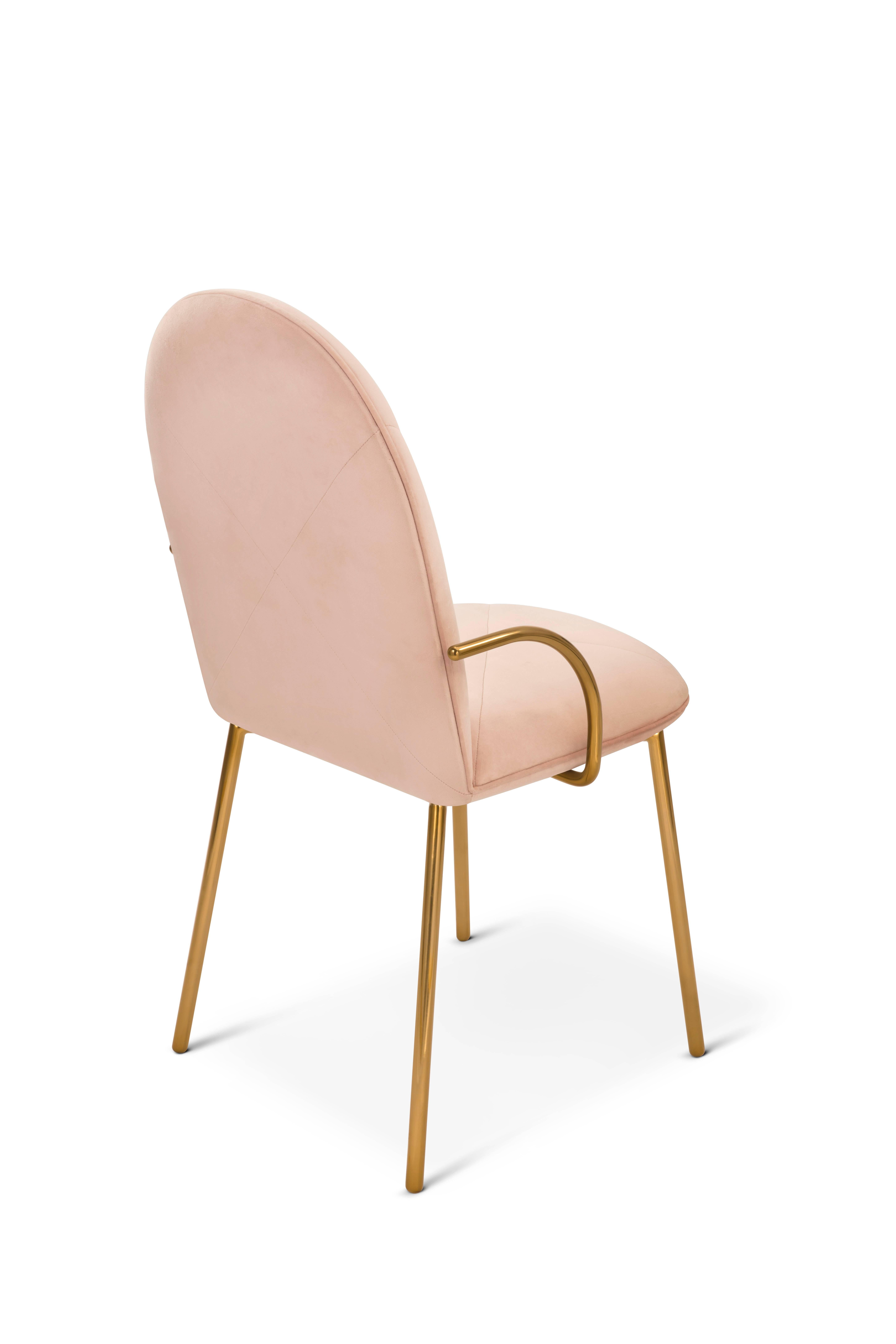 Gold Orion Chair Blush Rose by Nika Zupanc for Scarlet Splendour For Sale