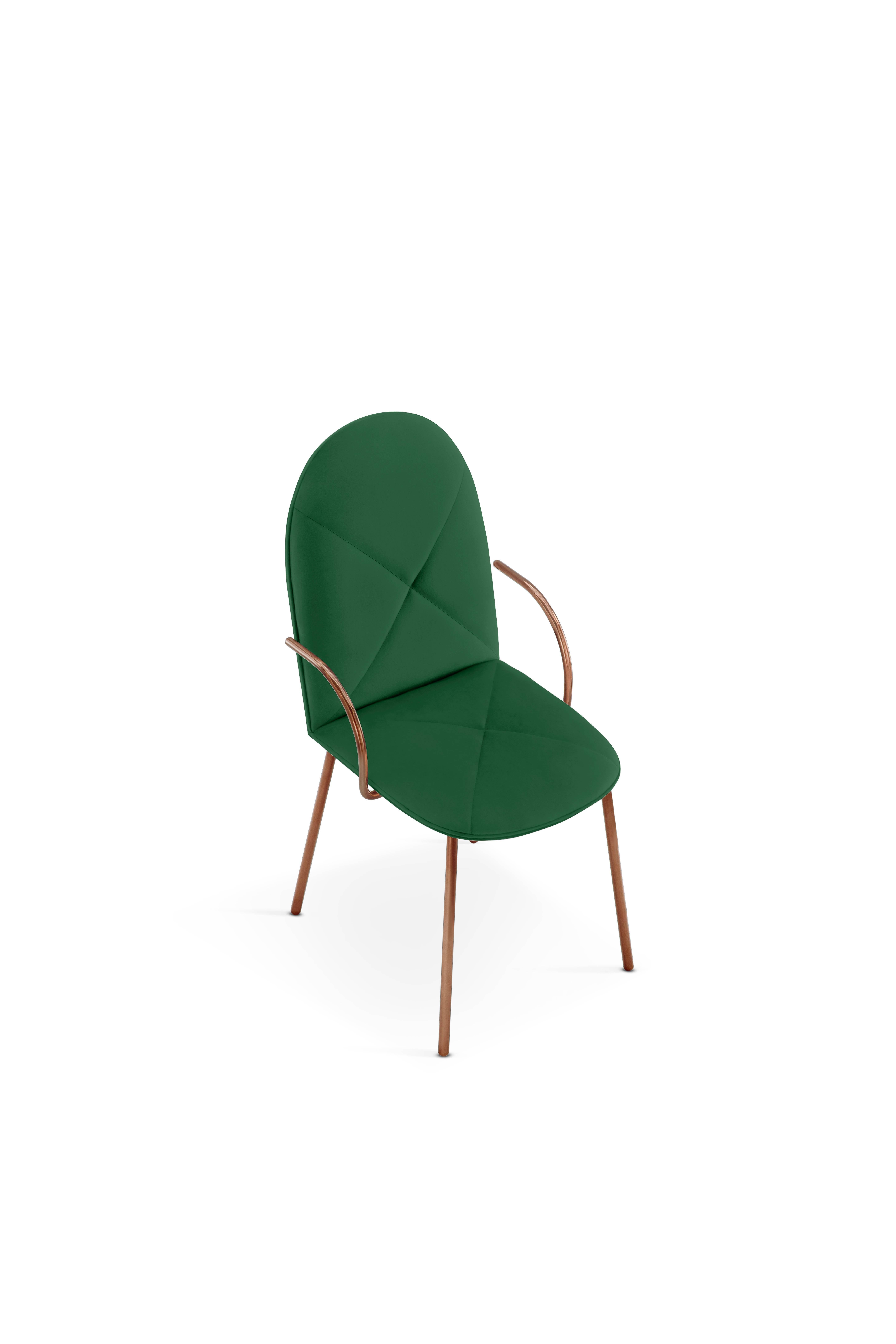 Gold Orion Chair Green by Nika Zupanc for Scarlet Splendour For Sale