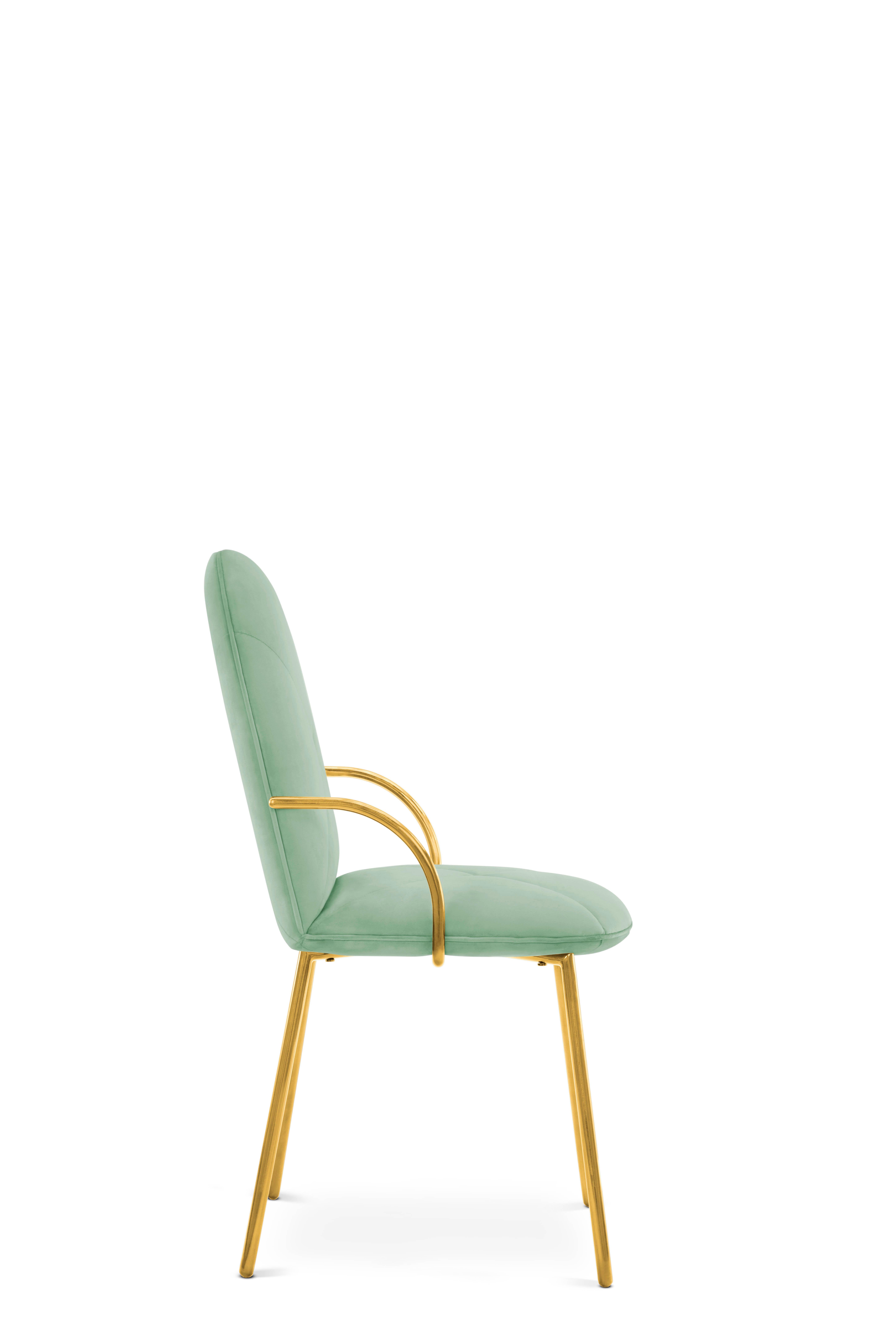 mint green velvet dining chairs