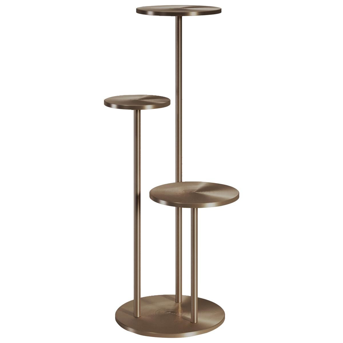 Orion Contemporary Side Table Metal  For Sale