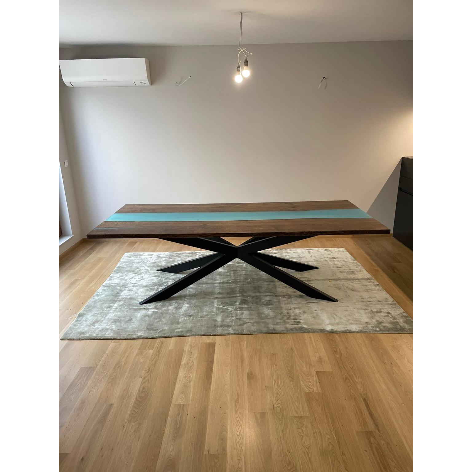 Orion Dining Table by KV Design
One Of A Kind
Dimensions: D 120 x W 260 x H 77 cm.
Materials: European oak, metal, and epoxy.

Everything is custom-made 1 of 1 edition. Please contact us.

The dining table is an essential part of your home