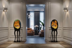 Orion Display Case With Textured Gold Leaf Interior